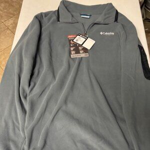 Columbia Polar Tec Fleece Titan Pass Half Zip - gray, size M. NWT
